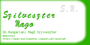 szilveszter mago business card